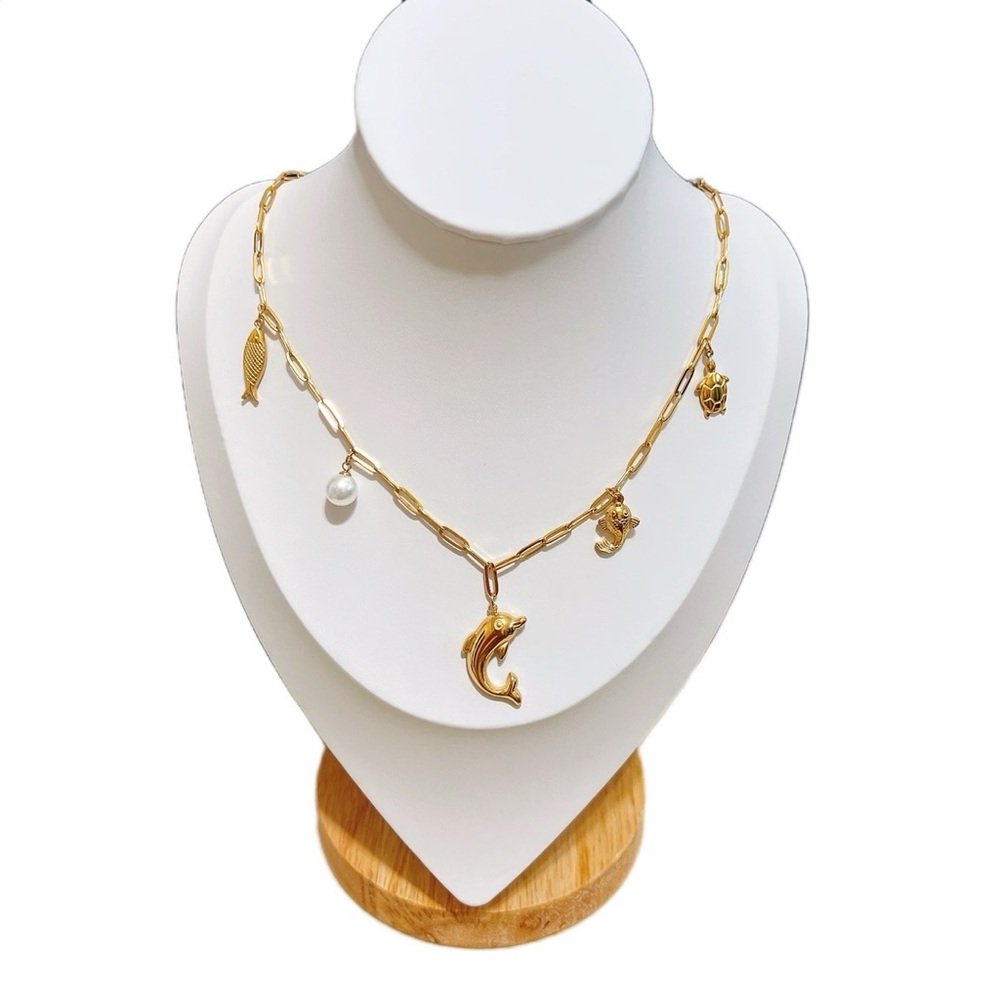 ✨ Cute ocean charm stainless steel necklace - Picture 4 of 10